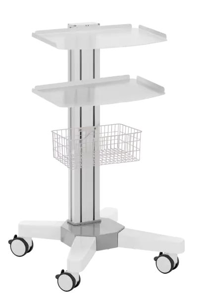 VPI - 14, výškově stavitelný přístrojový vozík, bílý